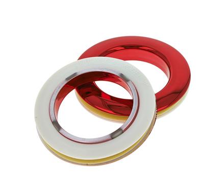 Bass Drum O's 2" Red chrome round HCR2"