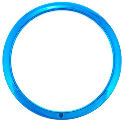 Bass Drum O's 6" Blue Chrome round HCB6"