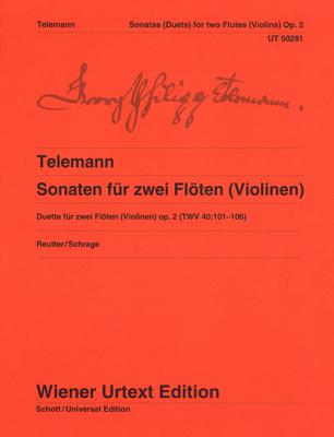 Wiener Urtext Edition Telemann Sonaten zwei Flöten