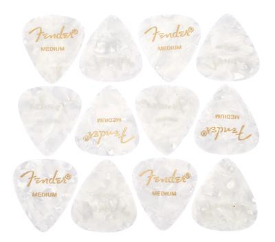 Fender White Pearloid Pick Set M