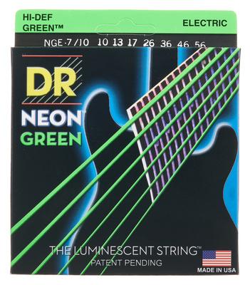 DR Strings Neon Green NGE7-10