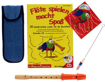 Streetlife Music Soprano Recorder Set Orange