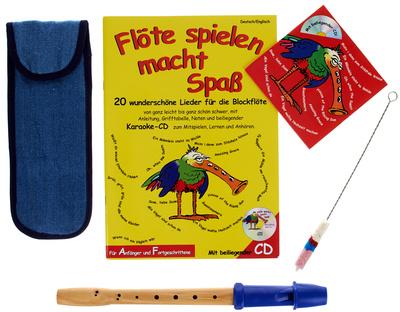 Streetlife Music Soprano Recorder Set Blue