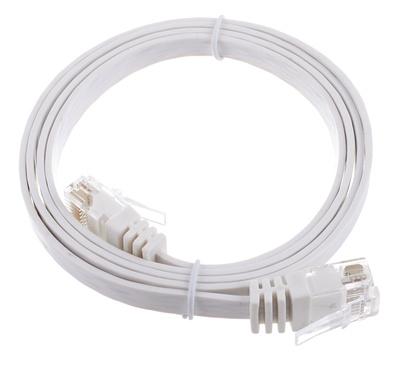 Lindy Cat6 Flach-Cable 1m White