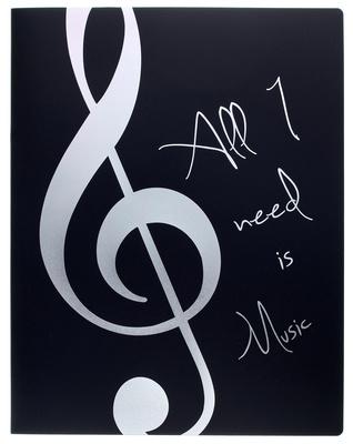 agifty Music Folder Silver Sleeves