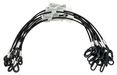 Stairville Safety Set 80cm/6mm Bk 10 pcs