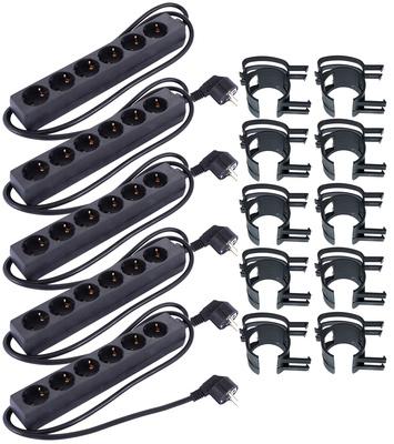 Stairville Snap black 10 pcs Bundle 6-way