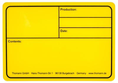 Stairville Tourlabel 177x127mm Yellow