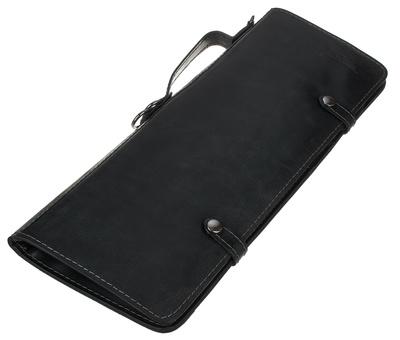Zultan Leather Stick Bag Black