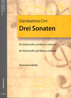 Heinrichshofen's Verlag Cirri Drei Sonaten Cello