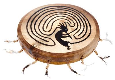 Terre Shaman Drum 40cm Kokopelli