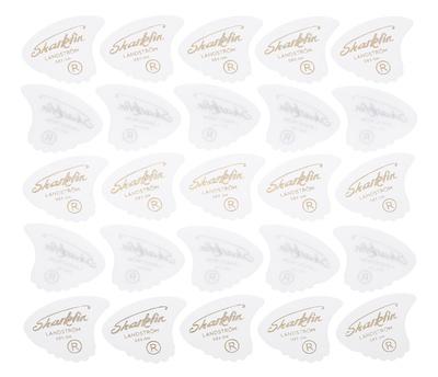 Sharkfin Pick Goldprint Medium White 25