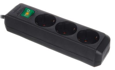Brennenstuhl Eco-L 3 Way Split Sw 1,5m BK