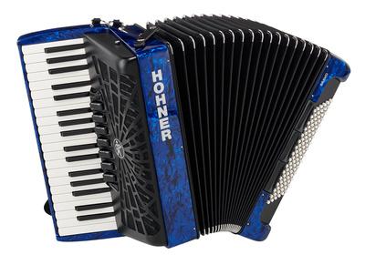 Hohner Bravo III 96 silent key blue