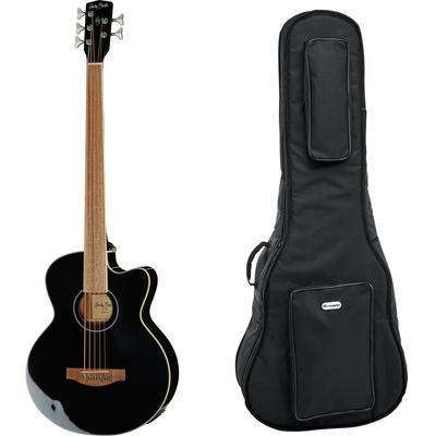 Harley Benton B-35BK-FL Acoustic Bass w/Bag