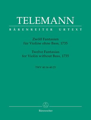 Bärenreiter Telemann 12 Fantasien Violin