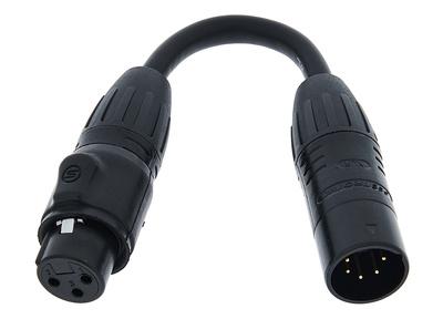 ADJ DMX 3-pin F to 5-pin M IP65