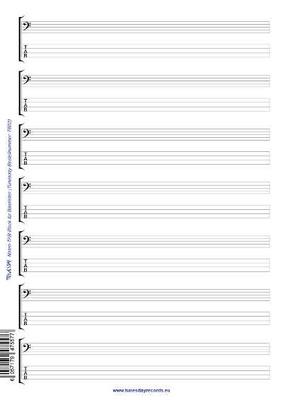 Tunesday Records Music Paper Sheet/Tab Bass