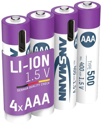 Ansmann AAA 1,5V Li-Ion Akku USB-C