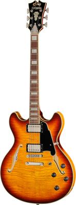 DAngelico Premier DC Dark Iced Tea Burst