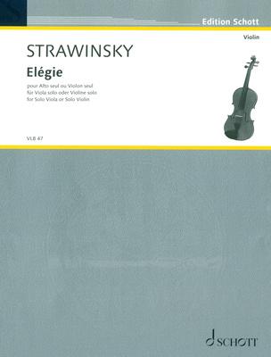 Schott Strawinsky Elégie