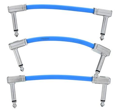 Ernie Ball Flex Patch Cable 3" blue set"