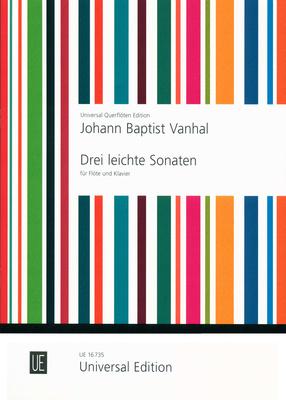 Universal Edition Vanhal 3 Leichte Sonaten Flute