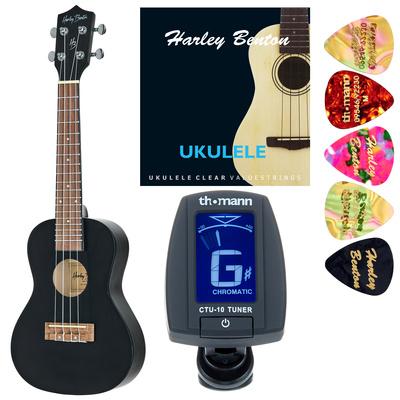 Harley Benton UK-12C Black Bundle