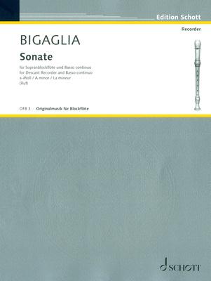 Schott Bigaglia Sonate Blockflöte