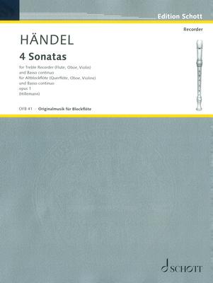 Schott Händel 4 Sonatas Blockflöte