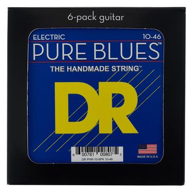 DR Strings Pure Blues PHR-10 6-Pack