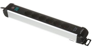 Brennenstuhl Premium Alu Line 6-Way USB 3m