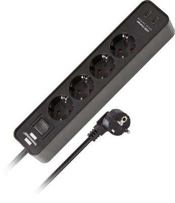 Brennenstuhl Ecolor 4-Way 1,5m USB sw