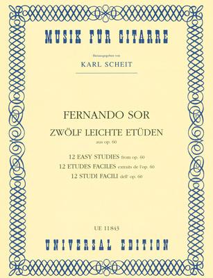 Universal Edition Sor 12 leichte Etüden