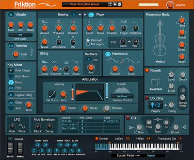 Reason Studios Friktion Modeled Strings