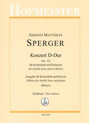 Friedrich Hofmeister Verlag Sperger Konzert Nr. 15