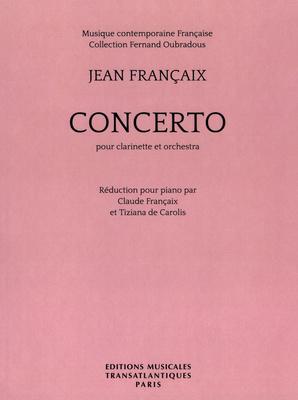 Editions Musicales Transatlant Françaix Concerto Clarinet