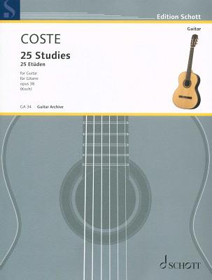 Schott Coste 25 Etüden op. 38 Gitarre