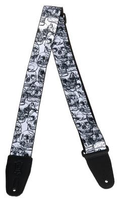 Levys Poly Strap 2" W&B Skulls"