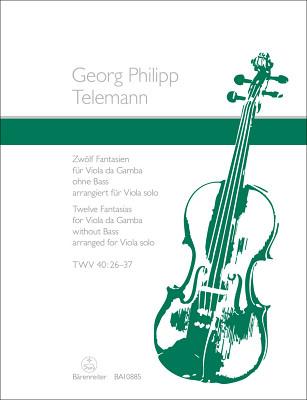 Bärenreiter Telemann 12 Fantasien Viola