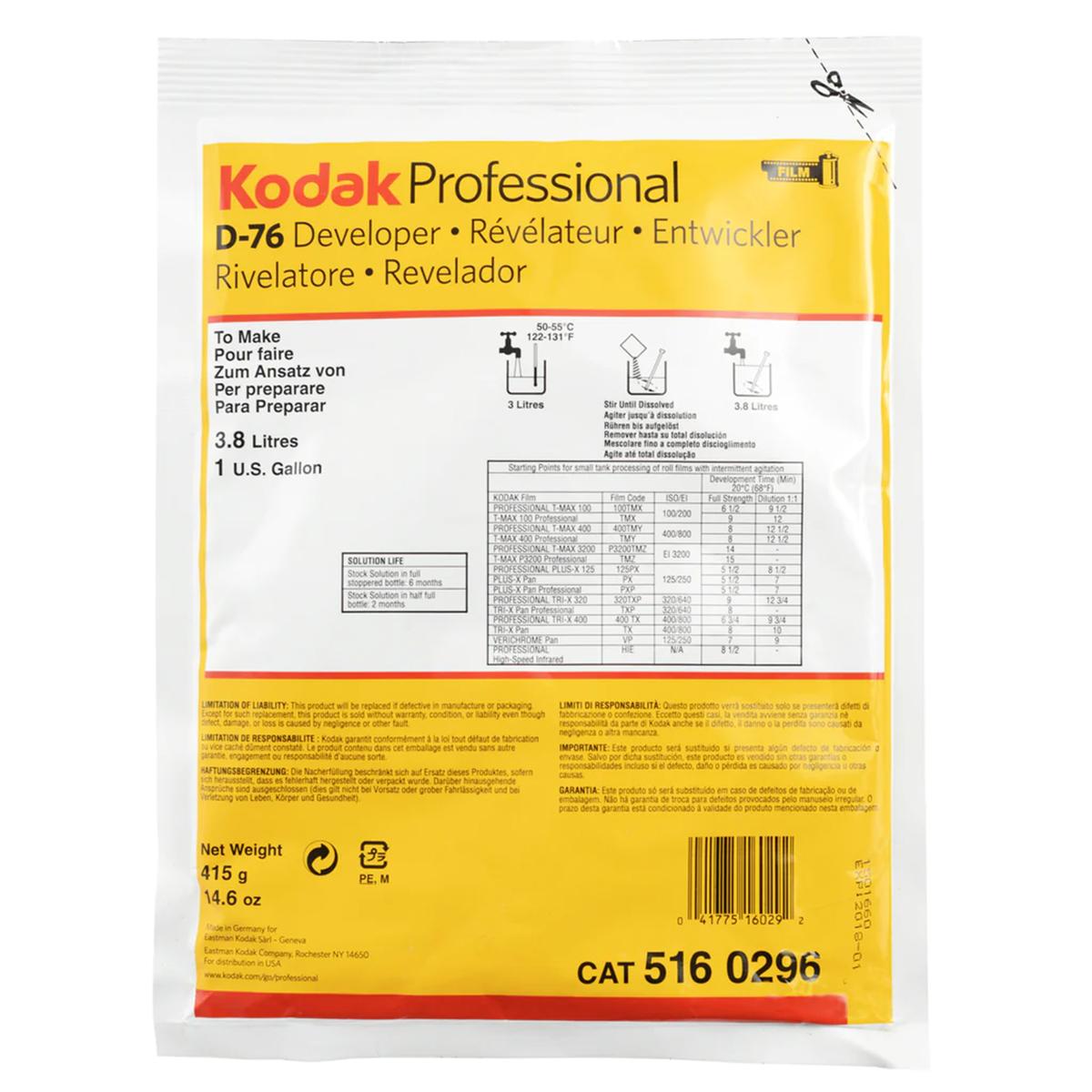 Kodak D76 Developer  To Make 3.8L