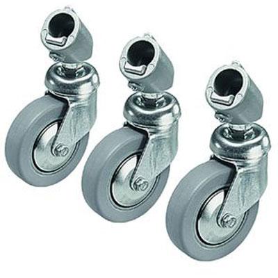 Manfrotto 109 Wheel Set of 3 80mm Without Brakes and Adapter for Legs