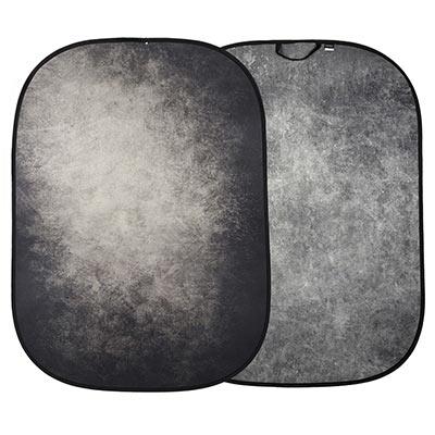 Manfrotto Vintage Collapsible Reversible Background 1.5 x 2.1m - Smoke / Concrete