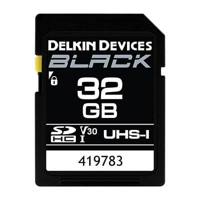 Delkin BLACK 32GB (90MB/s) UHS-I V30 SDHC Memory Card