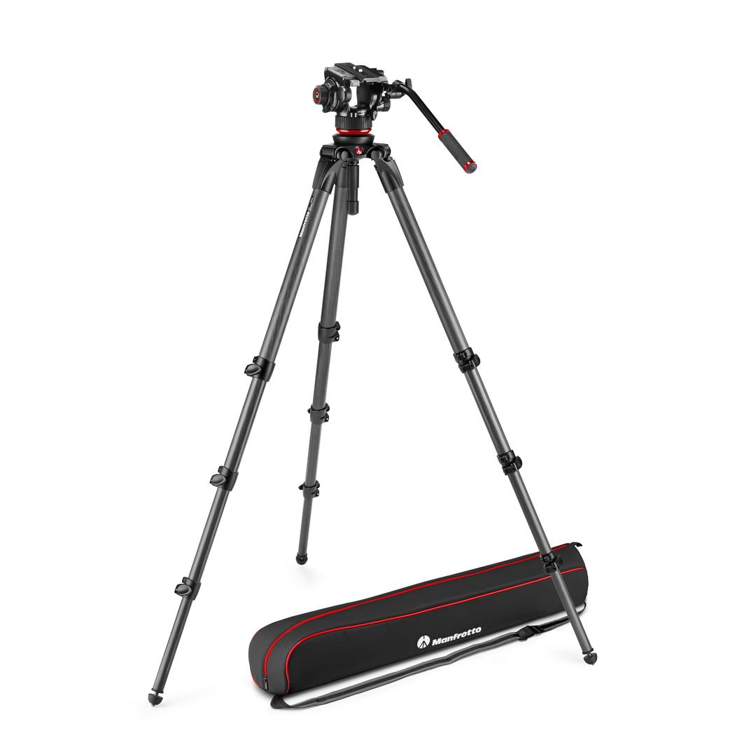Manfrotto 504X Fluid Video Head with 536 CF Single Leg Tripod