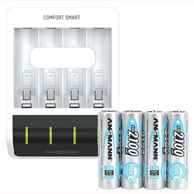 Ansmann Comfort Smart with AA 2100s x 4 Battery Charger