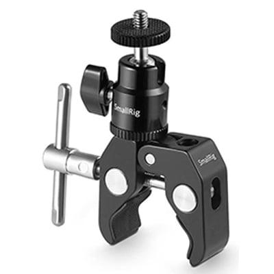 SmallRig Clamp Mount with 1/4, Screw Ball Head Mount - 1124