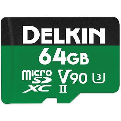Delkin POWER 64GB (300 MB/s) UHS-II V90 MicroSDXC Memory Card