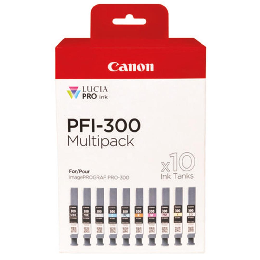 Canon PFI-300 10 Ink Cartridge Multipack
