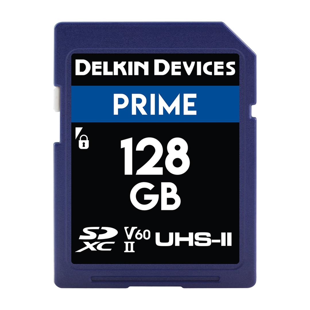 Delkin PRIME 128GB (280MB/s) UHS-II V60 SDXC Memory Card